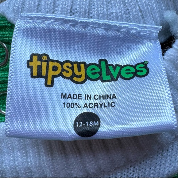 Tipsy Elves 12-18 Month Infant/toddler Christmas Sweater Elf - Picture 5 of 5